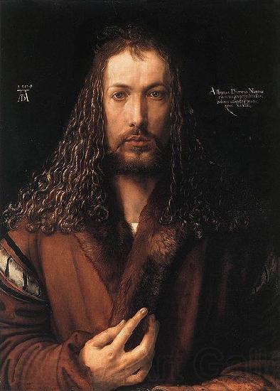 Albrecht Durer self-portrait in a Fur-Collared Robe Norge oil painting art